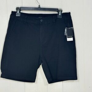 And Now This Mens Chino Shorts Size‎ 29 Black Mid Rise Pockets Belt Loops New